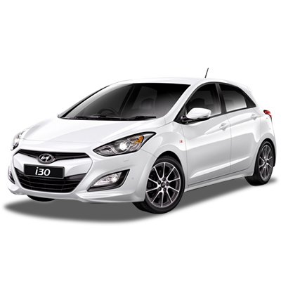 Coche hyundai blanco